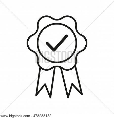 Rosette Stamp Icon. Vector Illustration. Stock Image.