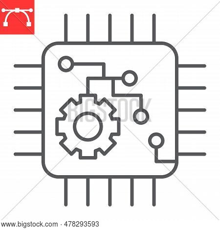 Cybernetics Line Icon