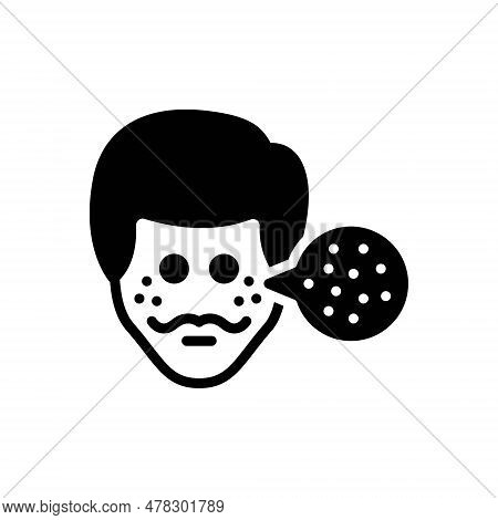 Black Solid Icon For Spots Smear Blot Smudge Stain Pimples Face Dermatologic Sensitivity Skin Proble