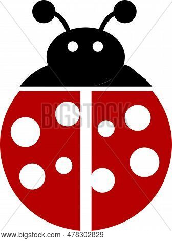 Lady Bug Vector Icon, Lady Bug Logo Design, Cute Icon, Simple Icon, Tiny Logo Icon, Red Lady Bug Sig