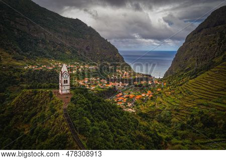 Sao Vicente Or San Vicente, Madeira, Portugal - October 2021: The Fragment View Of Sao Vicente Villa