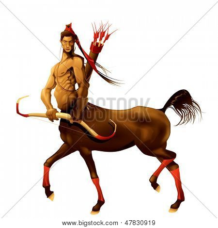 Centaur. Raster illustration