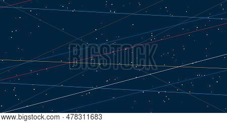 Vector Pattern - Colorful Vertical Stripes And Random Starlike Dots On A Dark Background - Minimalis