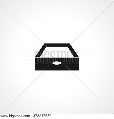 Drawer Sign. Drawer Isolated Simple Vector Icon