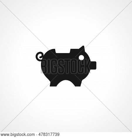 Piggy Bank Icon. Piggy Bank Isolated Simple Vector Icon