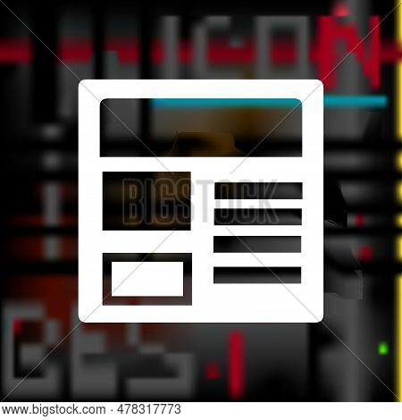 Newspaper Simple Vector Icon. Newspaper Isolated Icon.