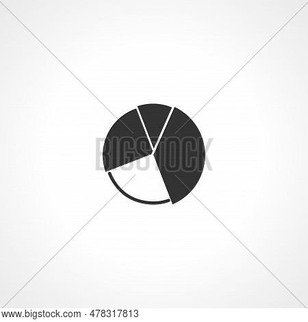 Pie Chart Sign. Pie Chart Isolated Simple Vector Icon