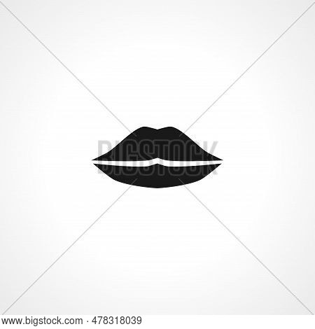 Lips Icon. Lips Isolated Simple Vector Icon.