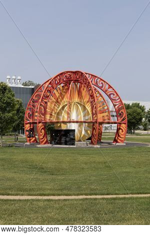 West Lafayette - June 18, 2023: Voss Model At Purdue University. The Voss Model Is A Scaled Model Of