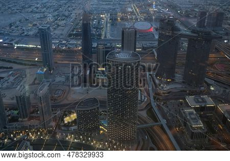 Dubai, United Arab Emirates - May 2019: Burj Khalifa Skyscraper In Dubai, United Arab Emirates. It I