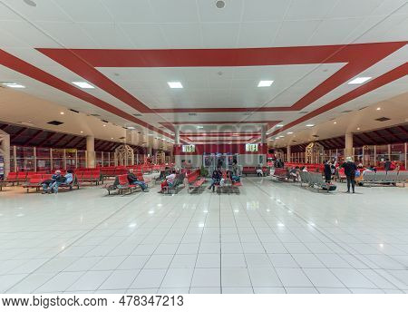 Havana, Cuba - October 25, 2017: Havana International Jose Marti Airport. Departure Hall.