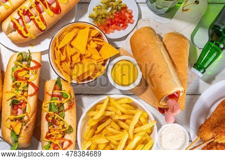 National Hot Dogs Day Background