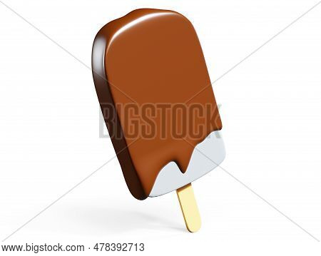 Different Sorts Of Ice Creams In A Waffles 3d Render