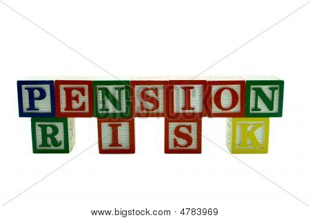 Træ alfabet blokke stavning Pension risiko