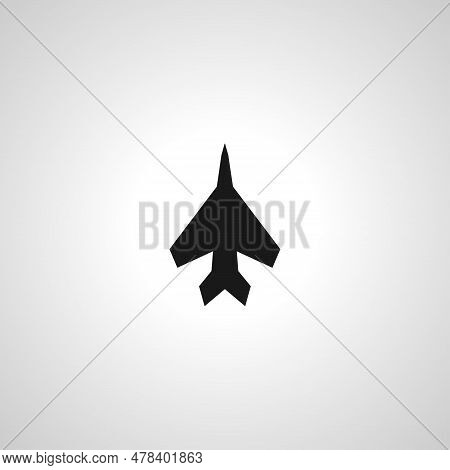 Military Aircraft Sign. Jumbo Jet Isolated Simple Vector Icon
