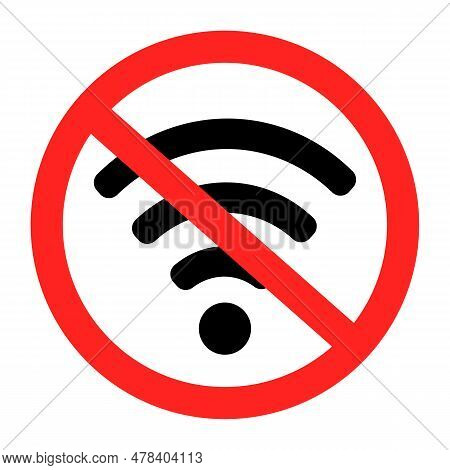 No Wi-fi Or Signal Icon. Editable Vector.