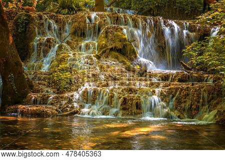 Cascade Waterfalls. Krushuna Falls In Bulgaria Near The Village Of Krushuna, Letnitsa.