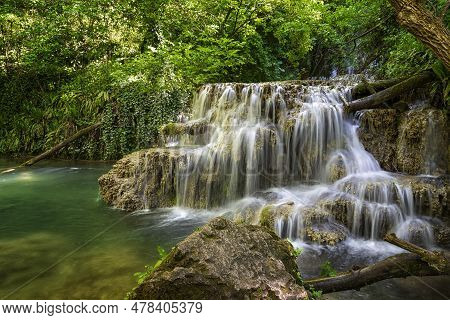 Cascade Waterfalls. Krushuna Falls In Bulgaria Near The Village Of Krushuna, Letnitsa.