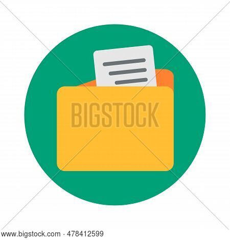 Modern Folder And Document Icons. File Organization. Editable Vector.