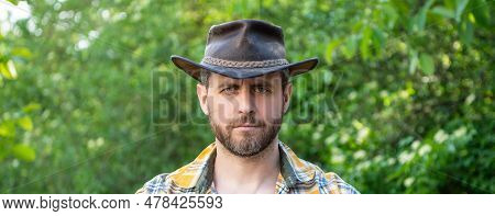Image Of Cowboy Man Rancher. Cowboy Man Rancher. Cowboy Man Rancher In Hat. Cowboy Man Rancher
