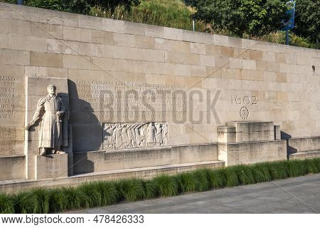 Reformation Wall Monument In City Of Geneva, Switzerland