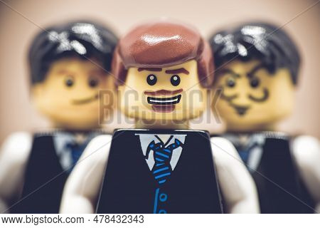 Business Team. Clos-up Portrait. Color Tone Tuned