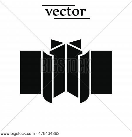 Revolving Door Icon, Line Vector Illustration Flat Design On White Background..eps