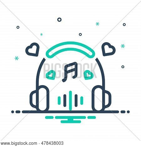 Mix Icon For Song Music Wave Headphone Soundtrack Podcast Listen Ditty Melody Tune Soundwave Gadget 