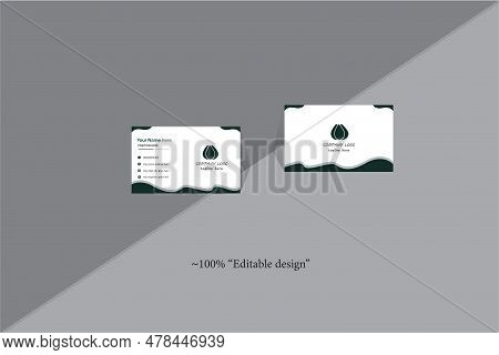 Creative Business Card Template Professional Card Design With Clean Geometric Shape.