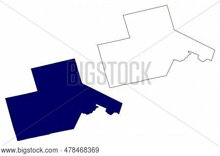 County Of Brant (canada, Ontario Province, North America) Map Vector Illustration, Scribble Sketch B