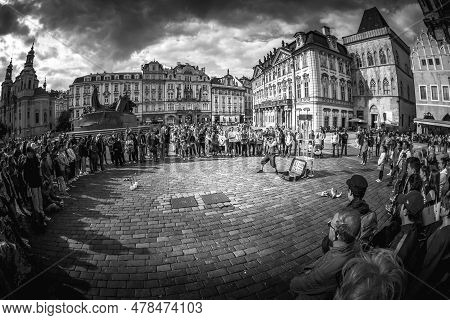 Sven From Sweden, Street Performer At Old Town Square. Prague, Czech Republic. May 24, 2017