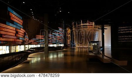 Winnipeg, Manitoba, Canada - 11 18 2014: Part Of The Human Rights Gallery Of Canadian Museum For Hum