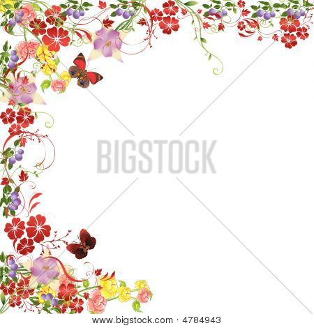 Bordure fleurie