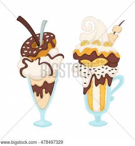 Gelator With Chocolate, Ice Cream With Orange