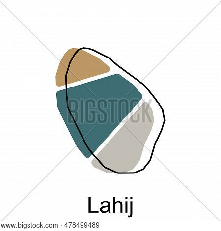Map Of Lahij Province Of Yemen Illustration Vector Design Template, Suitable For Your Company, Geome