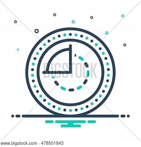 Mix Icon For Quarter One-fourth Portion Part Graph Segment Quadrant Division Section Pie-chart