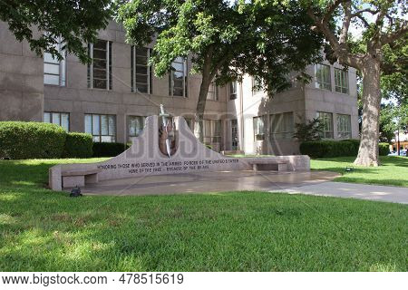 Burnet, Tx - June 8, 2023: Historic Burnet County Courthouse Located In Downtown Burnet Tx