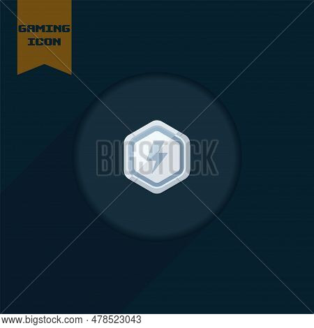 Isolated Colored Retro Videogame Token Icon Vector Illustration
