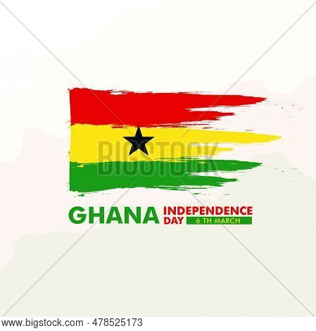 Abstract Ghana Flag And Map Vector Collection.