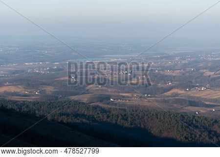 Villages And Fishponds Near City Of Prnjavor, View From Mountain Ljubic