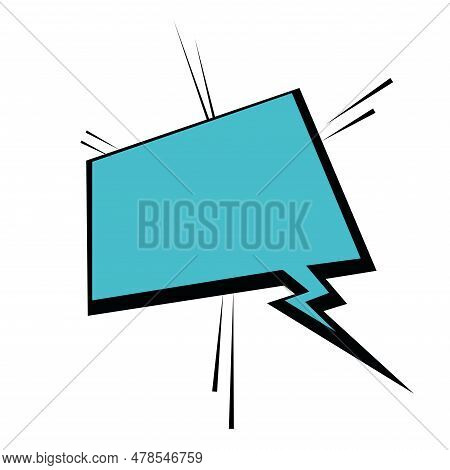 Isolated Colored Empty Comic Speech Bubble Vector Illustration
