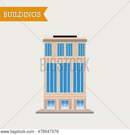 Isolated Colored Building Icon Image Vector Illustration