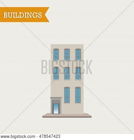 Isolated Colored Building Icon Image Vector Illustration