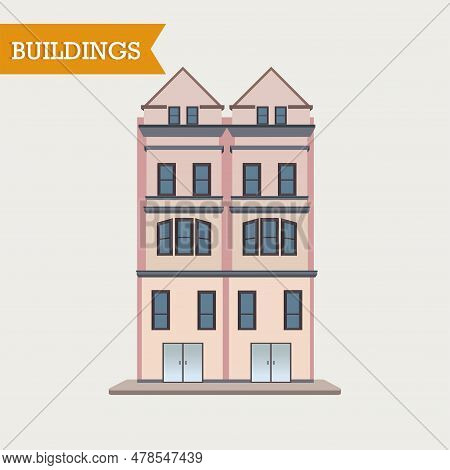 Isolated Colored Building Icon Image Vector Illustration
