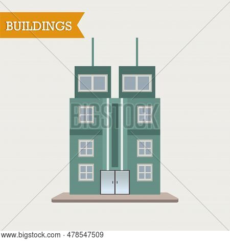 Isolated Colored Building Icon Image Vector Illustration