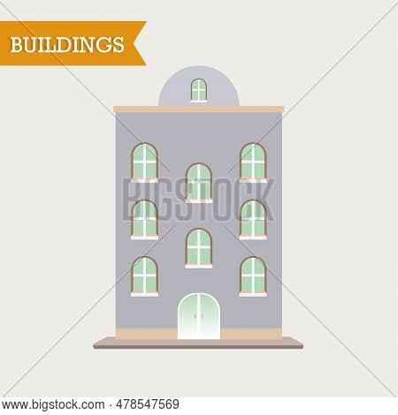 Isolated Colored Building Icon Image Vector Illustration