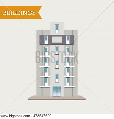 Isolated Colored Building Icon Image Vector Illustration