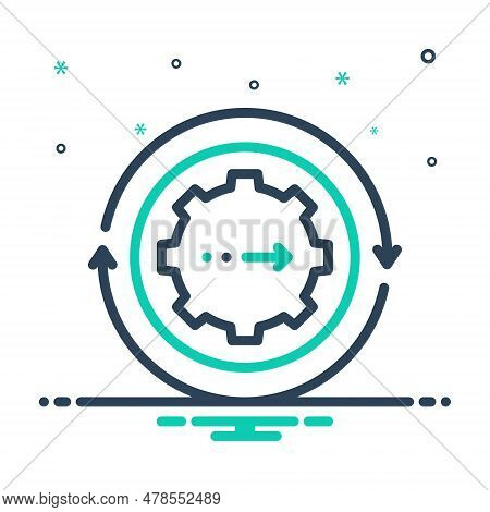Mix Icon For Continuing Progressing Continuous Sustained Uninterrupted Unabating Unremitting Unrelie