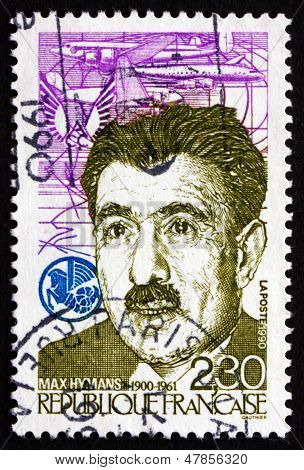 Postage Stamp France 1990 Max Hymans, Leftist Politician