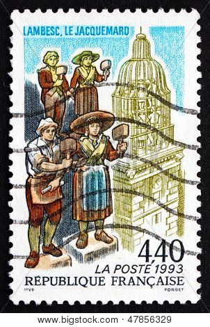 Postage Stamp France 1993 Bellringer Statues Of Lambesc
